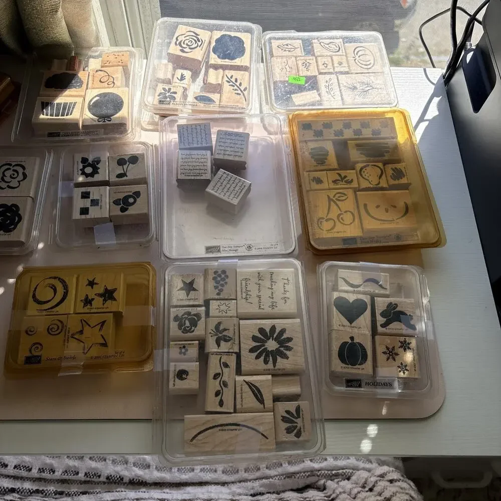 Stampin’ Up! HUGE Collection Vintage 80s 90s Wood Rubber Stamps Many Sets Styles
